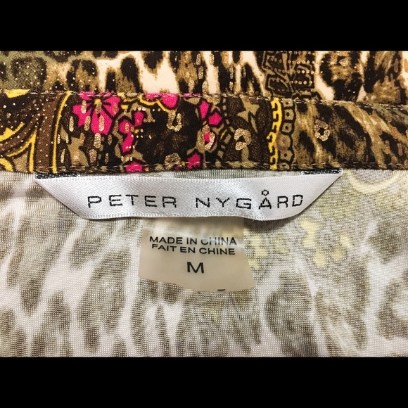 3 for $75!!! Peter Nygård Animal print blouse, size Medium. - Picture 5 of 5
